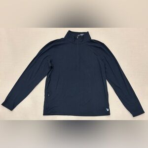 Vuori ease performance half zip long sleeve Athleisure long sleeve black Sz L